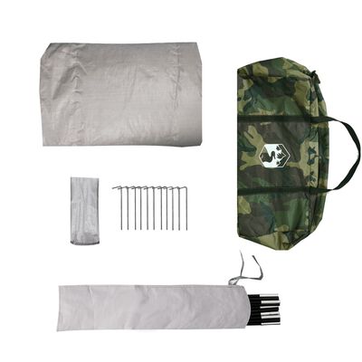 vidaXL Cort de pescuit pentru 5 persoane, camuflaj, impermeabil