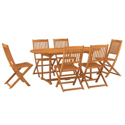 vidaXL Set mobilier de grădină 7 piese 180x90x75 cm, lemn masiv acacia