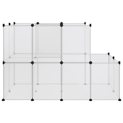 vidaXL Cușcă pentru animale mici transparent 142x74x93 cm PP și oțel