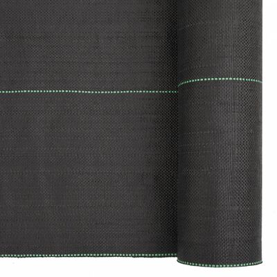 vidaXL Membrană antiburuieni, negru, 1,5x50 m, PP