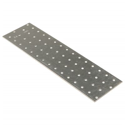 vidaXL Plăci perforate, 40 buc., 2 mm, 300x80 mm, oțel galvanizat