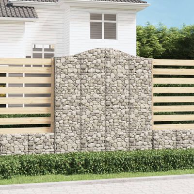 vidaXL Coșuri gabion arcuite, 12 buc 200x50x220/240cm, fier galvanizat