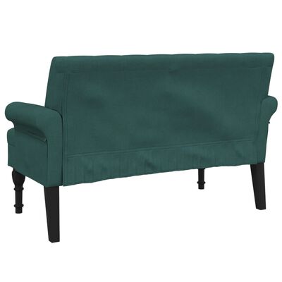 vidaXL Banchetă cu spătar, verde închis, 120x62x75,5 cm, textil