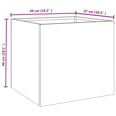 vidaXL Jardiniere, 2 buc., 49x47x46 cm, oțel corten