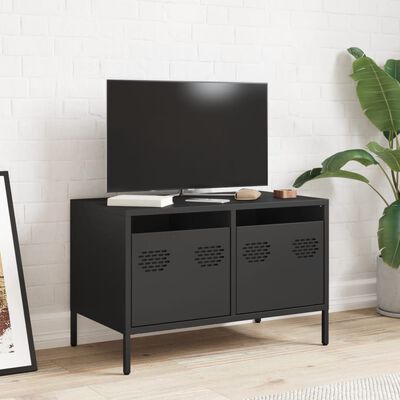 vidaXL Dulap TV, negru, 68x39x43,5 cm, oțel laminat la rece