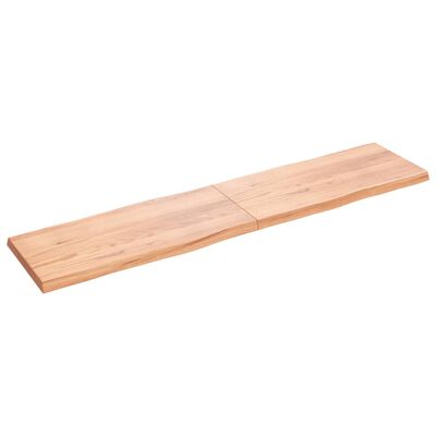 vidaXL Blat masă, 220x50x(2-6) cm, maro, lemn tratat contur organic