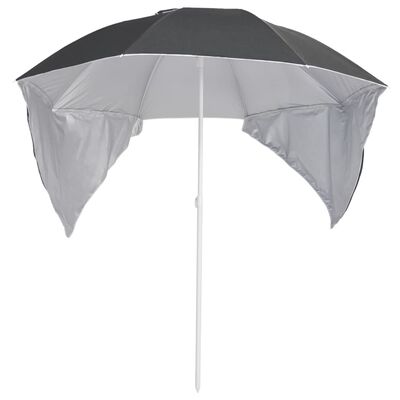 vidaXL Umbrelă de plajă cu pereți laterali Antracit 215 cm