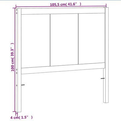 vidaXL Tăblie de pat, maro ceruit, 100 cm, lemn masiv de pin