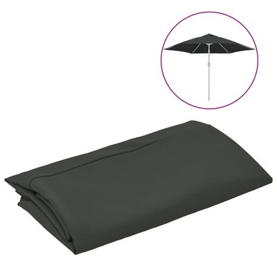 vidaXL Pânză de schimb umbrelă de soare de grădină, antracit, 300 cm