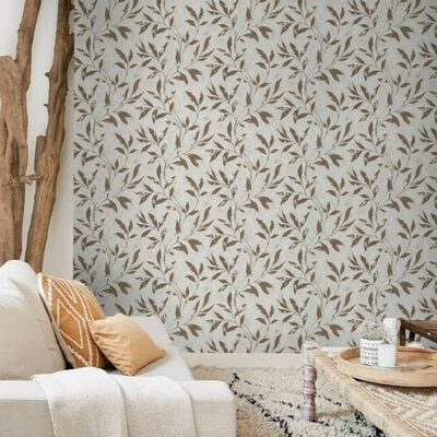 DUTCH WALLCOVERINGS Tapet „Leafs”, bej și maro