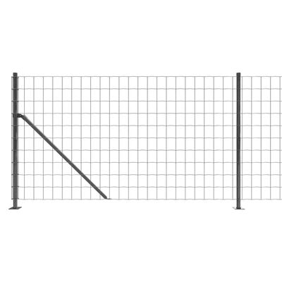 vidaXL Gard plasă de sârmă cu bordură, antracit, 0,8x10 m