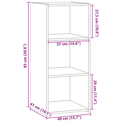 vidaXL Dulap, negru, 40x41x93 cm, lemn prelucrat