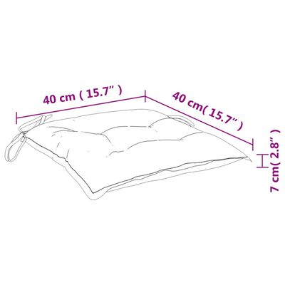 vidaXL Perne de scaun, 4 buc., bej, 40x40x7 cm, textil oxford