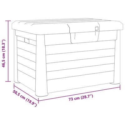 vidaXL Cutie de perne exterior antracit 73x50,5x46,5 cm polipropilenă