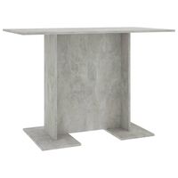 vidaXL Masă de bucătărie, gri beton, 110x60x75 cm, lemn prelucrat