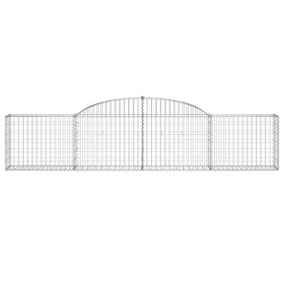 vidaXL Coșuri gabion arcuite, 17 buc., 300x30x60/80cm, fier galvanizat