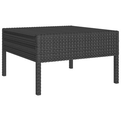 vidaXL Set mobilier de grădină cu perne, 5 piese, negru, poliratan