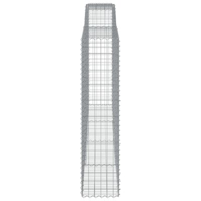 vidaXL Coșuri gabion arcuite, 9 buc 400x50x200/220 cm, fier galvanizat