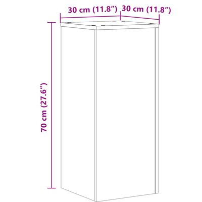 vidaXL Suporturi de plante 2 buc. lemn vechi 30x30x70cm lemn prelucrat