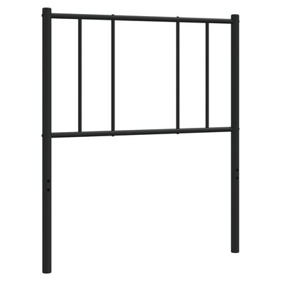 vidaXL Tăblie de pat metalică, negru, 75 cm