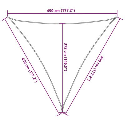 vidaXL Parasolar, gri deschis, 4,5x4,5x4,5 m, 100% poliester Oxford