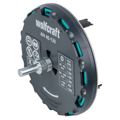 wolfcraft Carotă reglabilă AH 45-130, 30 mm, metal, 5978000