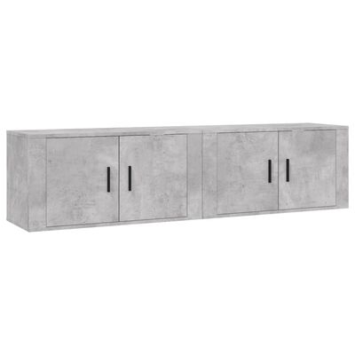 vidaXL Dulapuri TV montate pe perete, 2 buc., gri beton, 80x34,5x40 cm