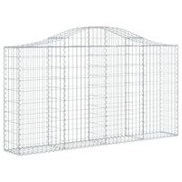 vidaXL Coș gabion arcuit 200x30x100/120 cm fier galvanizat