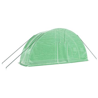 vidaXL Seră cu cadru din oțel, verde, 12 m², 6x2x2,85 m