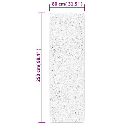 vidaXL Covor „OVIEDO”, fire scurte, gri, 80x250 cm