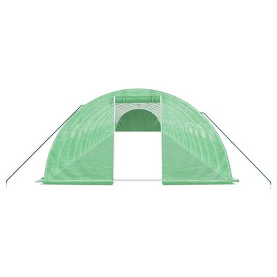 vidaXL Seră cu cadru din oțel, verde, 80 m², 20x4x2 m