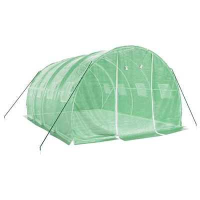 vidaXL Seră cu cadru din oțel, verde, 12 m², 4x3x2 m