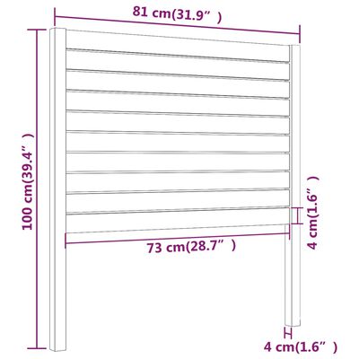 vidaXL Tăblie de pat, 81x4x100 cm, lemn masiv de pin