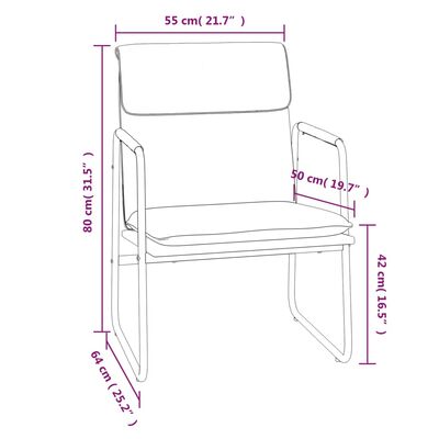 vidaXL Scaun de relaxare, maro, 55x64x80 cm, piele artificială