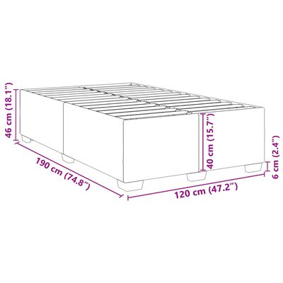 vidaXL Cadru de pat, alb, 120x190 cm, piele ecologică