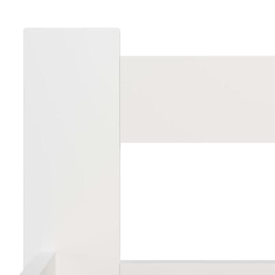 vidaXL Cadru de pat, alb, 100 x 200 cm, lemn masiv de pin