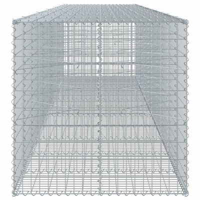 vidaXL Coș gabion cu capac, 550x100x100 cm, fier galvanizat