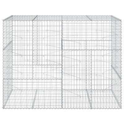 vidaXL Coș gabion cu capac, 200x100x150 cm, fier galvanizat