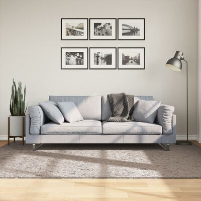 vidaXL Covor pufos "PAMPLONA" cu fire înalte, bej modern, 160x230 cm