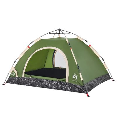 vidaXL Cort de camping pentru 2 persoane, setare rapidă, verde