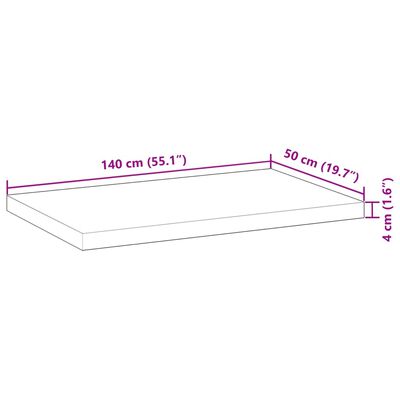 vidaXL Blat de baie netratat, 140x50x4 cm, lemn masiv de acacia