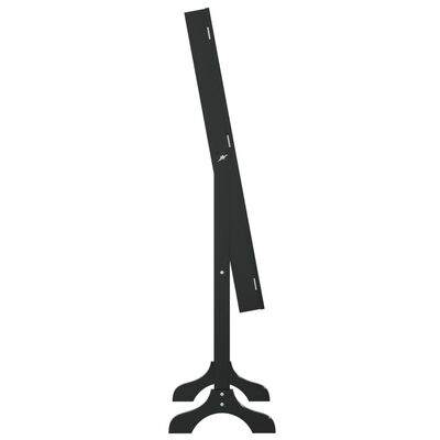 vidaXL Oglindă de sine stătătoare, negru, 34x37x146 cm