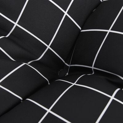 vidaXL Perne de paleți, 5 buc., negru carouri  textil