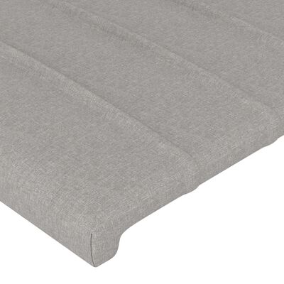 vidaXL Tăblie de pat cu LED, gri deschis, 180x5x78/88 cm, textil