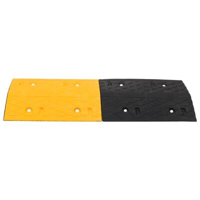 vidaXL Prag limitator de viteză galben și negru, 97x32,5x4 cm, cauciuc