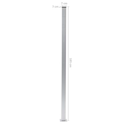 vidaXL Stâlpi de gard, 2 buc., 185 cm, aluminiu