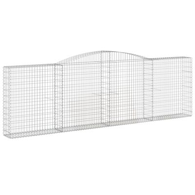 vidaXL Coșuri gabion arcuite 10 buc. 400x30x120/140 cm fier galvanizat