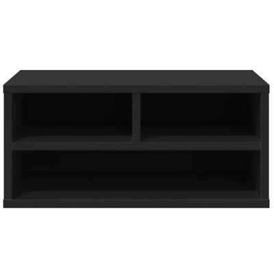 vidaXL Suport imprimantă, negru, 49x40x22,5 cm, lemn prelucrat