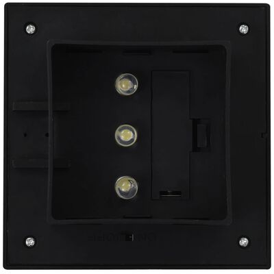 vidaXL Lămpi solare de exterior cu LED, 6 buc, negru, 12 cm, pătrat