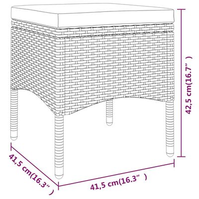 vidaXL Set mobilier de grădină, 5 piese, maro, poliratan